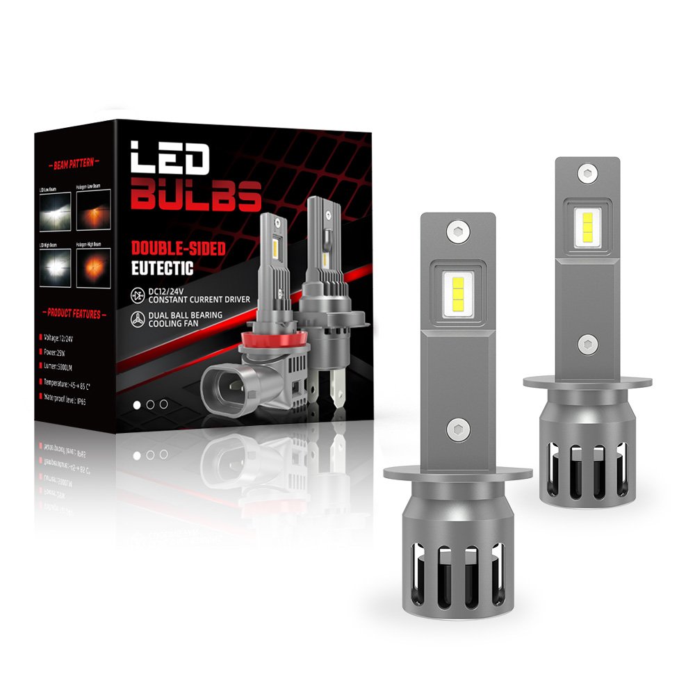 Super Bright V28 LED Headlight Bulbs H1 H3 880 881 H7 H11 With 1018 LED Chips 5000LM Fit 12V 24V for Car MINI LED Headlight Kits